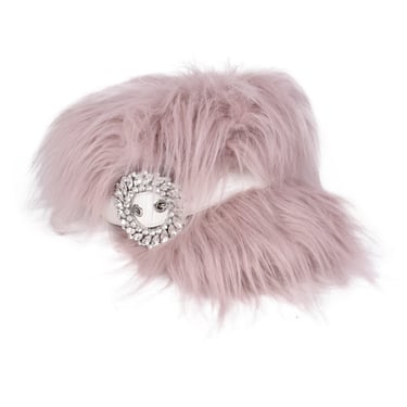 Miu Miu Vintage Pink Faux Fur Hat