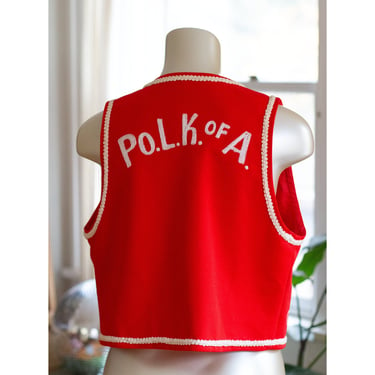 Vintage Chain-Stitched Vest - Colorado Polka Club Uniform - "Ruth" 