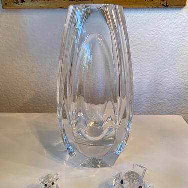 Baccarat Hand Blown Crystal Vase Hexagon  | Art Deco Lead Crystal Glass Vase France | Baccarat Hexagonal France Crystal Vase 