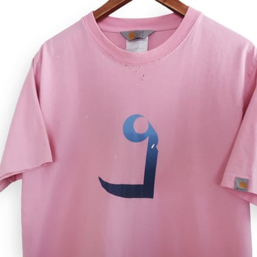 vintage Carhartt / Carhartt shirt / 1990s pink Carhartt logo Rugged Outdoor Wear cotton t shirt Medium 