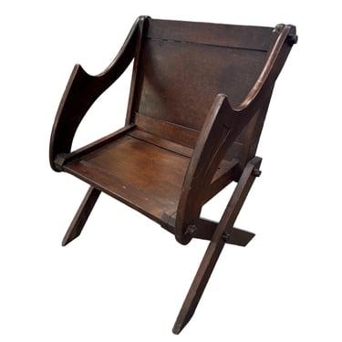 English Glastonbury Chairs, Pair
