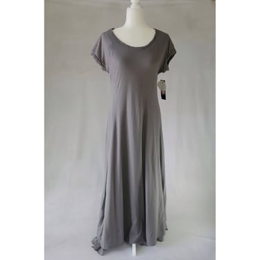 European Culture Italy NWT Abito Manica Lunga Donna Gray Lined Cotton Dress M 