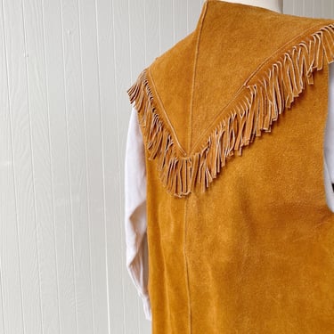 Vintage Suede Fringe Vest 