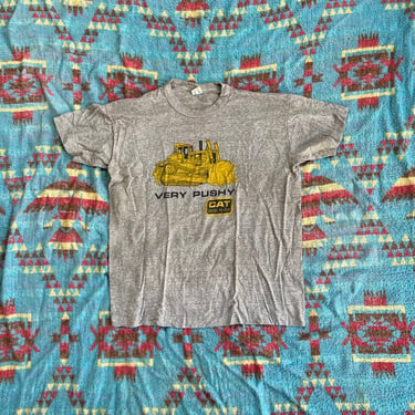 1980s Champion Cat Diesel ‘Very Pushy’ Bulldozer Shirt 