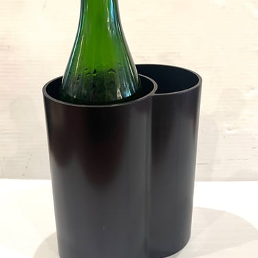 Space Age Rare Wine Cooler by Aurora designs in Anodised Black Aluminum