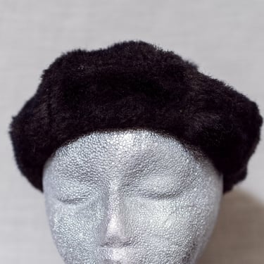 1970s Brown Faux Fur Cap - One Size 