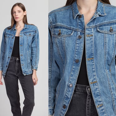 90s Jordache Jean Jacket - Small | Vintage Streetwear Tapered Denim Jacket 