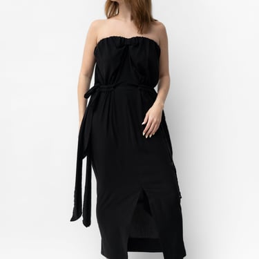 Bow Detail Strapless Dress