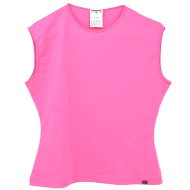 Chanel 2000 Sleeveless Tank Top Pink #44