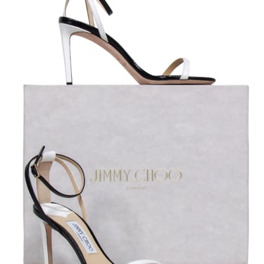 Jimmy Choo - Black & White Color Block Sandal Heel Sz 8