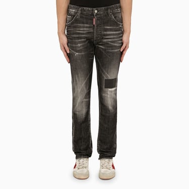 Dsquared2 Black Washed Jeans With Denim Wears Men