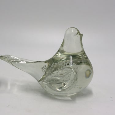 vintage glass bird with controlled bubbles 