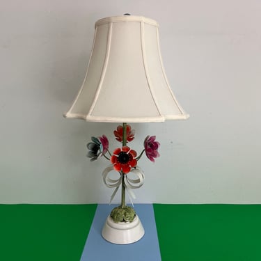 Italian Floral Bouquet Lamp & Shade 