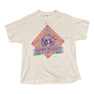 (L) 1989 White Bugs Bunny Magic Mountain T-Shirt 030922 JF