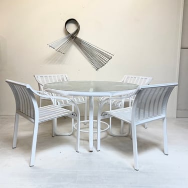Tropitone Vintage Aluminum Patio Table and Chair Set 
