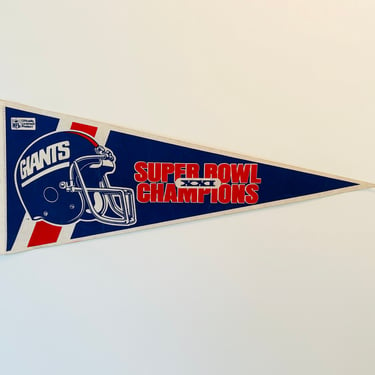 Vintage 1987 Super Bowl XXI Champions New York Giants NFL Football Pennant - As Is Condition 