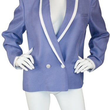 Louis Féraud 1980s Vintage Lavender Collared Blazer Jacket 
