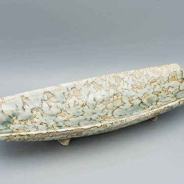 Stangl Pebblestone Jade 15" Tray | Vintage Ceramic Centerpiece 