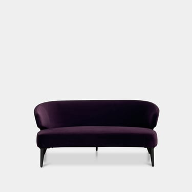 Minotti Aston Sofa In Aubergine Velvet