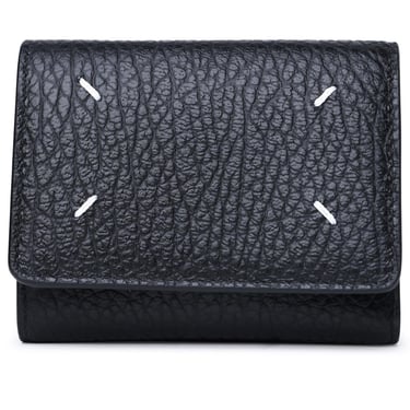 Maison Margiela 'Four Stitches' Black Calf Leather Wallet Women