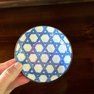 Vintage Albert Kessler & Co Porcelain Nautical Rope Trinket Dish Ring Dish; Albert Kessler; Kessler San Francisco; Vintage Rope Design Dish 