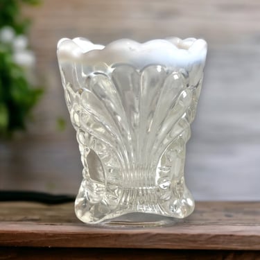 Antique Jefferson Glass Tokyo No. 212 Opalescent White Toothpick Holder 