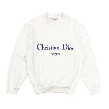 Christian Dior Sports White Embroidered Crew Sweatshirt