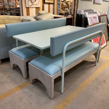 Seafoam Green Dining Set with Bench Seats (2 Sizes Available)