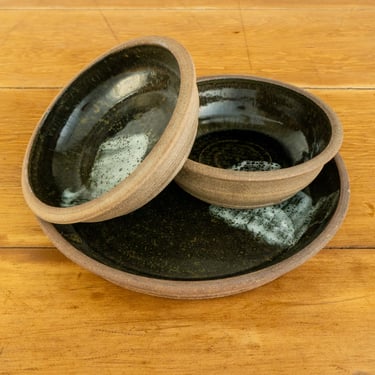 Black Stoneware Bowls