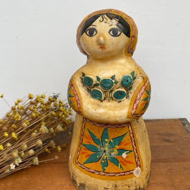 Vintage Signed Gemma Taccogna Doll, Signed By Artist For Davison's Atlanta, Folk Art Mexico, Retail Display Model 