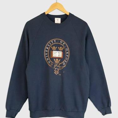 Vintage 'University Of Oxford' Vinyl Sweatshirt Sz L