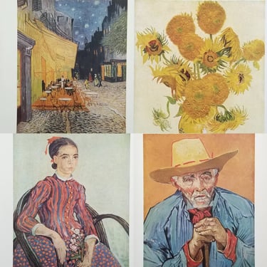 Vintage Fine Art Book Plates / Van Gogh Art Prints / 8 x 10 Full Color Unframed Print / Wall Collage Decor / Scrapbook Craft Paper 