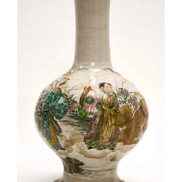 Early Japanese Antique Satsuma Vase 19th century