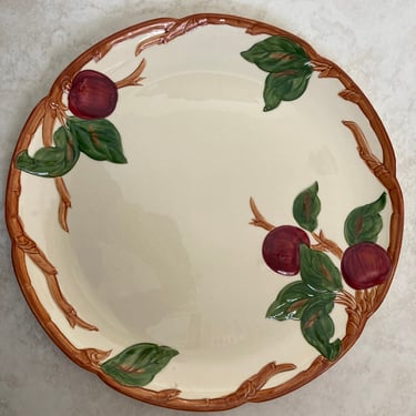 Franciscan Apple 12.5” Round Large Serving Plate~ Vintage Cake Plate~ Pastry Tray Discontinued Earthenware Replacement 