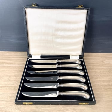 Steak knives set of 6 - made in England for Marshall Field - 1950s vintage 