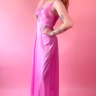 80's Pink Lace Nightgown