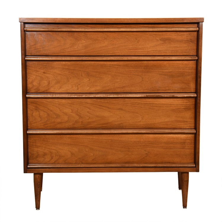 40&#8243; Mid Century Modern Walnut Tall Dresser