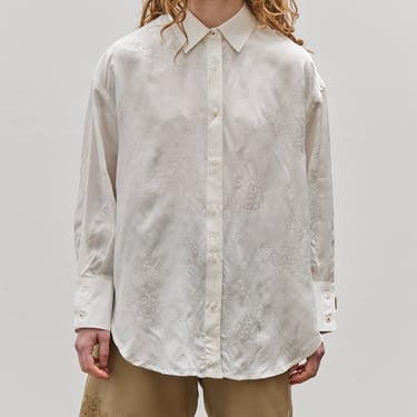 Cordera Flower Jacquard Shirt, White