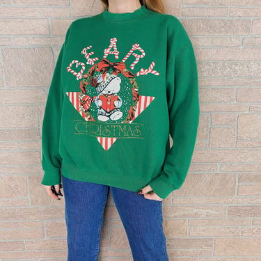 Vintage Beary Christmas Holiday Sweater 