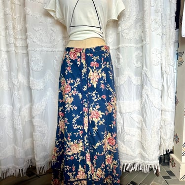 Ralph Lauren Blue Floral Skirt