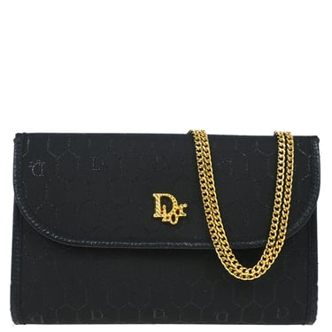 Christian Dior Black Honeycomb Shoulder Bag