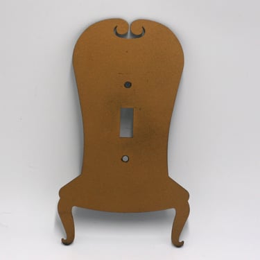 vintage gold metal chair shaped light switch cover 