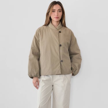 MOD REF | Oversized Asymmetrical Puff Jacket in Khaki