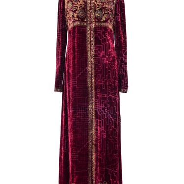 1997 Oscar de la Renta Velvet Burnout Tunic Ensemble