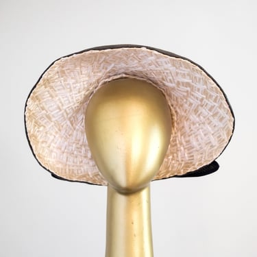 Sophisticated 1950's High Fashion Hat by Jack McConnell / OS