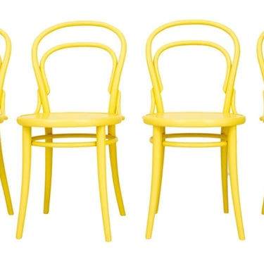 Michael Thonet Ton "Era" Yellow Chairs, 4