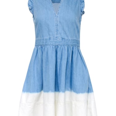 Kate Spade - Blue &amp; White Dip Dyed Denim Dress Sz 2