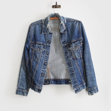 BIG E Levis Jean Jacket | Vintage 1960s Levi's Big E type III distressed Denim jacket 