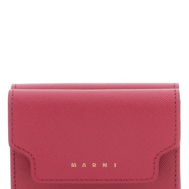 MARNI Tyrian Purple Leather Wallet