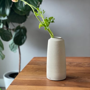 Raw Stoneware Stem Vase #3